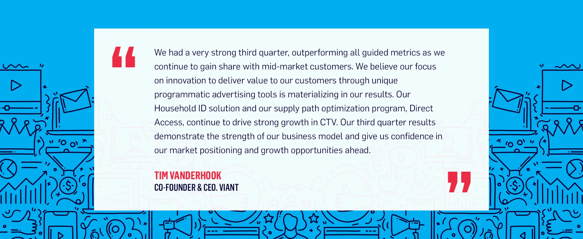 Press Release Inner - Featured Image - Q3 Earnings - Tim Vanderhook Quote