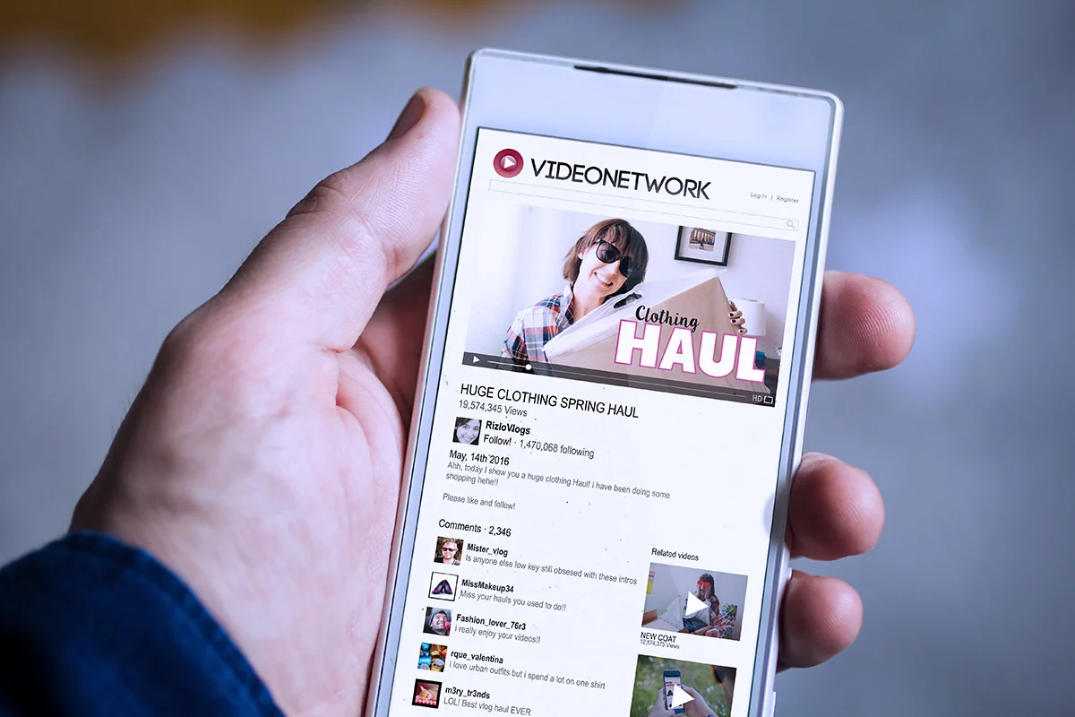 video ad on phone